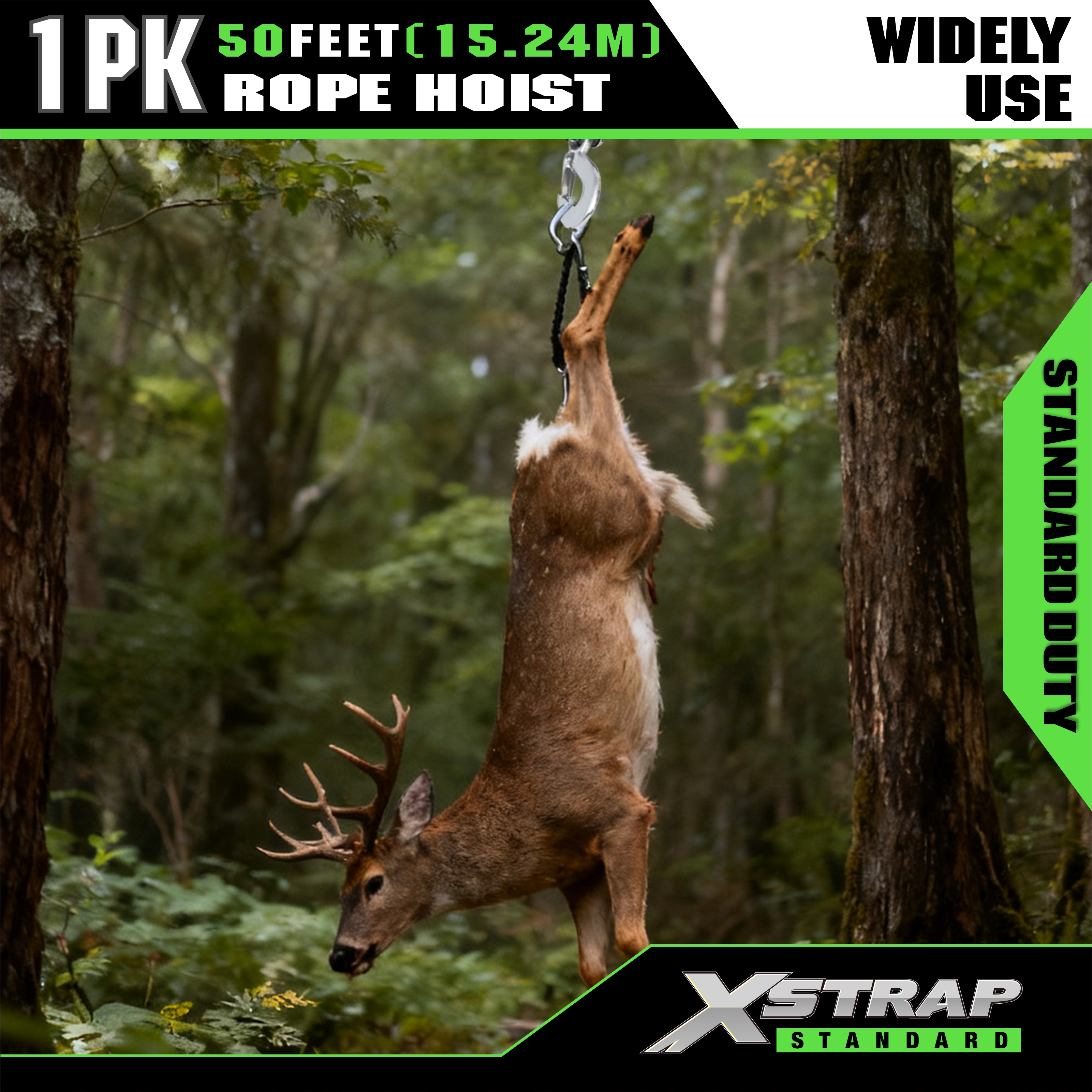 XSTRAP AHLT0003 ホワイトロープホイストプーリーシステム 1000LB 容量